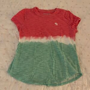 Abercrombie Kids Pink and Green Shirt size 11-12